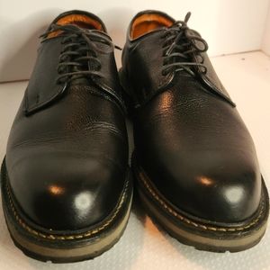 Allen Edmonds Wanderer 10D black leather oxford lace-up dress shoes cushion sole